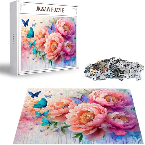 Schmetterling Puzzle 300 Teile Blume Puzzle Erwachsene, Holzpuzzle Erwachsene, DIY Groß Puzzelmatten, Premium Klassische Wooden Jigsaw, Holzpuzzle ab 14 Jahren für Jungen, Geschenke Mädche S-172 von Saweefog
