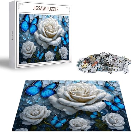 Schmetterling Puzzle 300 Teile Rose Puzzle Erwachsene, Holzpuzzle Erwachsene, DIY Groß Puzzelmatten, Premium Klassische Wooden Jigsaw, Holzpuzzle ab 14 Jahren für Jungen, Geschenke Mädche S-175 Schmetterling Puzzle 300 Teile Rose Puzzle Erwachsene, Holzpuzzle Erwachsene, DIY Groß Puzzelmatten, Premium Klassische Wooden Jigsaw, Holzpuzzle ab 14 Jahren für Jungen, Geschenke Mädche S-175 von Saweefog