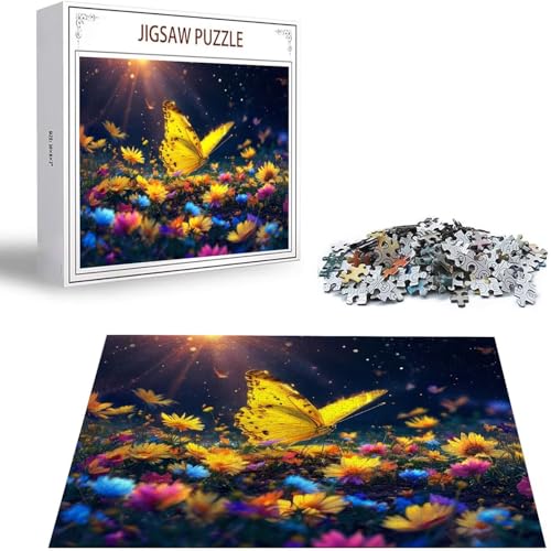 Schmetterling Puzzle 500 Teile Blume Puzzle Erwachsene, Holzpuzzle Erwachsene, DIY Groß Puzzelmatten, Premium Klassische Wooden Jigsaw, Holzpuzzle ab 14 Jahren für Jungen, Geschenke Mädche S-173 von Saweefog