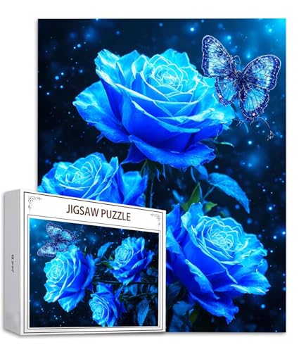 Schmetterling Puzzle 500 Teile Rose Puzzle Erwachsene, Holzpuzzle Erwachsene, DIY Groß Puzzelmatten, Premium Klassische Wooden Jigsaw, Holzpuzzle ab 14 Jahren für Jungen, Geschenke Mädche S-667 von Saweefog