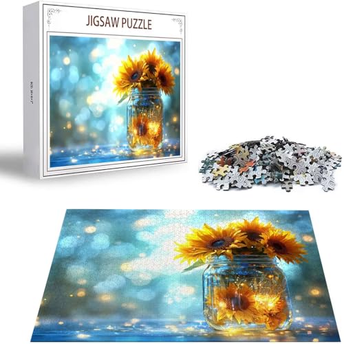 Sonnenblume Puzzle 500 Teile Blume Puzzle Erwachsene, Holzpuzzle Erwachsene, DIY Groß Puzzelmatten, Premium Quality Klassische Wooden Jigsaw, Holzpuzzle ab 14 Jahren für Jungen, Geschenke Mädche S-445 Sonnenblume Puzzle 500 Teile Blume Puzzle Erwachsene, Holzpuzzle Erwachsene, DIY Groß Puzzelmatten, Premium Quality Klassische Wooden Jigsaw, Holzpuzzle ab 14 Jahren für Jungen, Geschenke Mädche S-445 von Saweefog