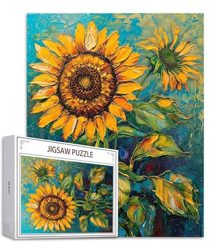 Sonnenblume Puzzle 500 Teile Farbe Puzzle Erwachsene, Holzpuzzle Erwachsene, DIY Groß Puzzelmatten, Premium Quality Klassische Wooden Jigsaw, Holzpuzzle ab 14 Jahren für Jungen, Geschenke Mädche S-935 Sonnenblume Puzzle 500 Teile Farbe Puzzle Erwachsene, Holzpuzzle Erwachsene, DIY Groß Puzzelmatten, Premium Quality Klassische Wooden Jigsaw, Holzpuzzle ab 14 Jahren für Jungen, Geschenke Mädche S-935 von Saweefog