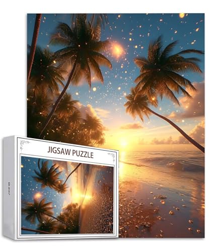 Sonnenuntergang Puzzle 500 Teile Strand Puzzle Erwachsene, Holzpuzzle Erwachsene, DIY Groß Puzzelmatten, Premium Quality Klassische Wooden Jigsaw, Holzpuzzle ab 14 Jahren für Jungen, Geschenke S-774 Sonnenuntergang Puzzle 500 Teile Strand Puzzle Erwachsene, Holzpuzzle Erwachsene, DIY Groß Puzzelmatten, Premium Quality Klassische Wooden Jigsaw, Holzpuzzle ab 14 Jahren für Jungen, Geschenke S-774 von Saweefog