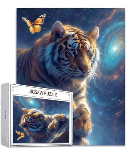 Sternenhimmel Puzzle 5000 Teile Tiger Puzzle Erwachsene, Holzpuzzle Erwachsene, DIY Groß Puzzelmatten, Premium Klassische Wooden Jigsaw, Holzpuzzle ab 14 Jahren für Jungen, Geschenke Mädche S-948 von Saweefog