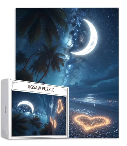 Strand Puzzle 300 Teile Mond Puzzle Erwachsene, Holzpuzzle Erwachsene, DIY Groß Puzzelmatten, Premium Quality Klassische Wooden Jigsaw, Holzpuzzle ab 14 Jahren für Jungen, Geschenke Mädche S-893 Strand Puzzle 300 Teile Mond Puzzle Erwachsene, Holzpuzzle Erwachsene, DIY Groß Puzzelmatten, Premium Quality Klassische Wooden Jigsaw, Holzpuzzle ab 14 Jahren für Jungen, Geschenke Mädche S-893 von Saweefog