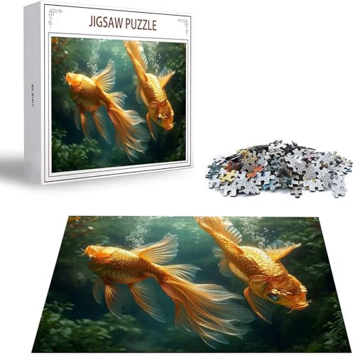 Tier Puzzle 500 Teile Fisch Puzzle Erwachsene, Holzpuzzle Erwachsene, DIY Groß Puzzelmatten, Premium Quality Klassische Wooden Jigsaw, Holzpuzzle ab 14 Jahren für Jungen, Geschenke Mädche S-107 von Saweefog