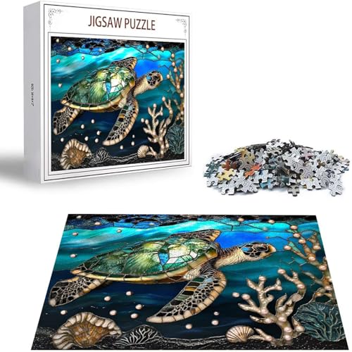 Tier Puzzle 500 Teile Meeresschildkröten Puzzle Erwachsene, Holzpuzzle Erwachsene, DIY Groß Puzzelmatten, Premium Quality Klassische Wooden Jigsaw, Holzpuzzle ab 14 Jahren für Jungen, Geschenke S-83 Tier Puzzle 500 Teile Meeresschildkröten Puzzle Erwachsene, Holzpuzzle Erwachsene, DIY Groß Puzzelmatten, Premium Quality Klassische Wooden Jigsaw, Holzpuzzle ab 14 Jahren für Jungen, Geschenke S-83 von Saweefog