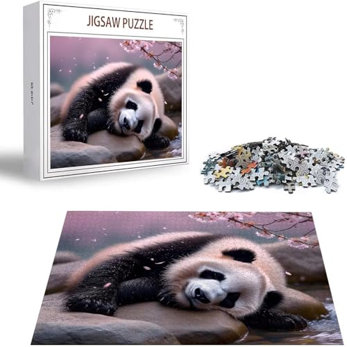 Tier Puzzle 500 Teile Panda Puzzle Erwachsene, Holzpuzzle Erwachsene, DIY Groß Puzzelmatten, Premium Quality Klassische Wooden Jigsaw, Holzpuzzle ab 14 Jahren für Jungen, Geschenke Mädche S-106 von Saweefog