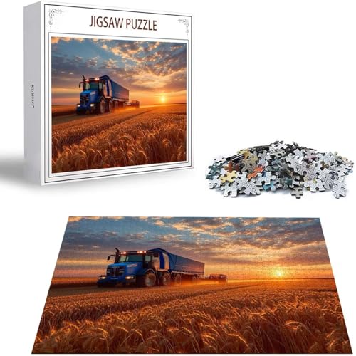 Traktor Puzzle 1500 Teile Bauernhof Puzzle Erwachsene, Holzpuzzle Erwachsene, DIY Groß Puzzelmatten, Premium Klassische Wooden Jigsaw, Holzpuzzle ab 14 Jahren für Jungen, Geschenke Mädche S-437 von Saweefog