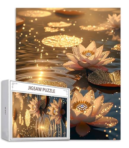 Traum Puzzle 1500 Teile Lotus Puzzle Erwachsene, Holzpuzzle Erwachsene, DIY Groß Puzzelmatten, Premium Quality Klassische Wooden Jigsaw, Holzpuzzle ab 14 Jahren für Jungen, Geschenke Mädche S-825 von Saweefog