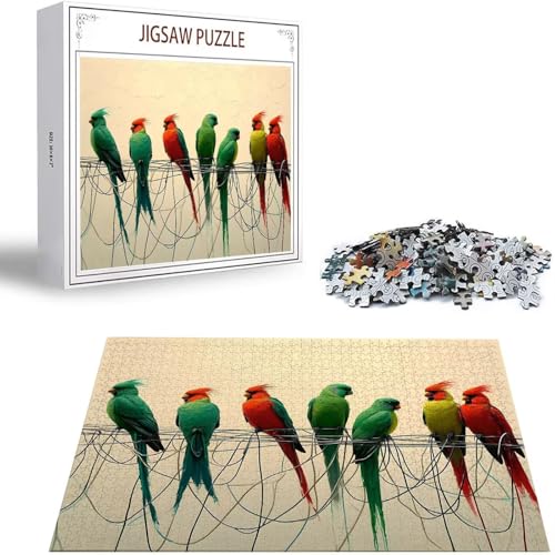 Vogel Puzzle 1500 Teile Tier Puzzle Erwachsene, Holzpuzzle Erwachsene, DIY Groß Puzzelmatten, Premium Quality Klassische Wooden Jigsaw, Holzpuzzle ab 14 Jahren für Jungen, Geschenke Mädche S-340 von Saweefog