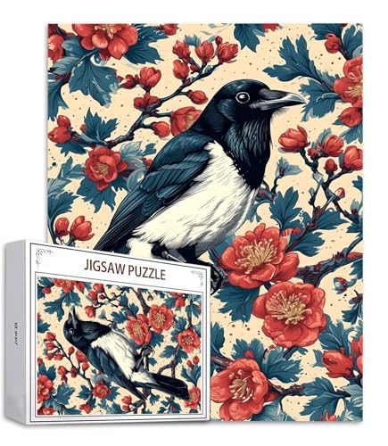 Vogel Puzzle 300 Teile Baum Puzzle Erwachsene, Holzpuzzle Erwachsene, DIY Groß Puzzelmatten, Premium Quality Klassische Wooden Jigsaw, Holzpuzzle ab 14 Jahren für Jungen, Geschenke Mädche S-859 von Saweefog