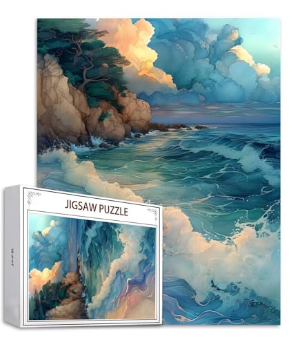 Wellen Puzzle 300 Teile Szene Puzzle Erwachsene, Holzpuzzle Erwachsene, DIY Groß Puzzelmatten, Premium Quality Klassische Wooden Jigsaw, Holzpuzzle ab 14 Jahren für Jungen, Geschenke Mädche S-636 Wellen Puzzle 300 Teile Szene Puzzle Erwachsene, Holzpuzzle Erwachsene, DIY Groß Puzzelmatten, Premium Quality Klassische Wooden Jigsaw, Holzpuzzle ab 14 Jahren für Jungen, Geschenke Mädche S-636 von Saweefog