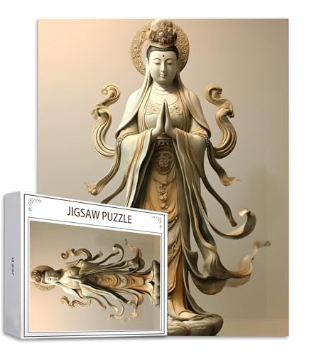 Zen Puzzle 500 Teile Frau Puzzle Erwachsene, Holzpuzzle Erwachsene, DIY Groß Puzzelmatten, Premium Quality Klassische Wooden Jigsaw, Holzpuzzle ab 14 Jahren für Jungen, Geschenke Mädche S-525 von Saweefog