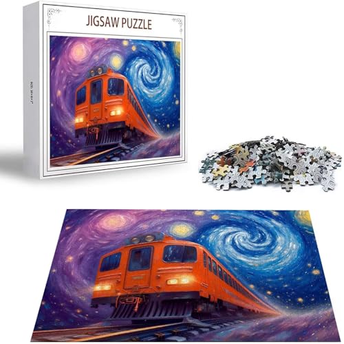 Zug Puzzle 1500 Teile Sternenhimmel Puzzle Erwachsene, Holzpuzzle Erwachsene, DIY Groß Puzzelmatten, Premium Klassische Wooden Jigsaw, Holzpuzzle ab 14 Jahren für Jungen, Geschenke Mädche S-229 von Saweefog