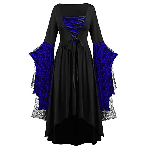 Gothic-Kleid, Halloween-Kostüme für Damen, Vintage-Stil, ausgefallene Party, Gothic-Kleidung, Hexen-Outfit, Renaissance, Mittelalter, viktorianischer Retro, Rockabilly, Swing, Gothic, 80er-Jahre Gothic-Kleid, Halloween-Kostüme für Damen, Vintage-Stil, ausgefallene Party, Gothic-Kleidung, Hexen-Outfit, Renaissance, Mittelalter, viktorianischer Retro, Rockabilly, Swing, Gothic, 80er-Jahre von Saxrel