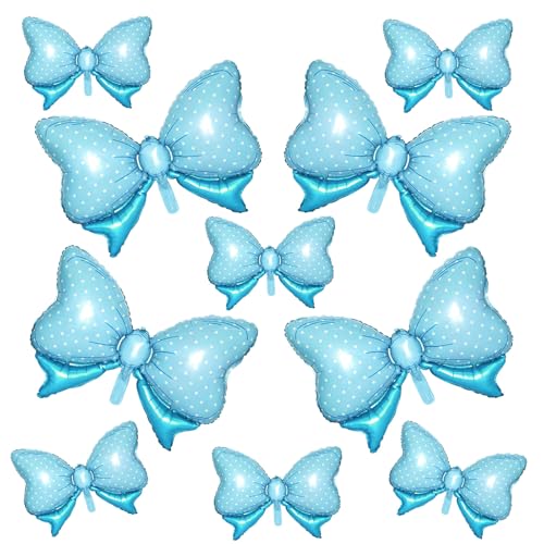 10 Stück blauer Bogenballon, hellblaue Schleifenballons, pastellfarbene Riesenschleife Folienballon mit zwei Größen für Geburtstag, Babyparty, Mädchen, Frauen, Party, Hochzeit, Brautparty 10 Stück blauer Bogenballon, hellblaue Schleifenballons, pastellfarbene Riesenschleife Folienballon mit zwei Größen für Geburtstag, Babyparty, Mädchen, Frauen, Party, Hochzeit, Brautparty von Saxuxu