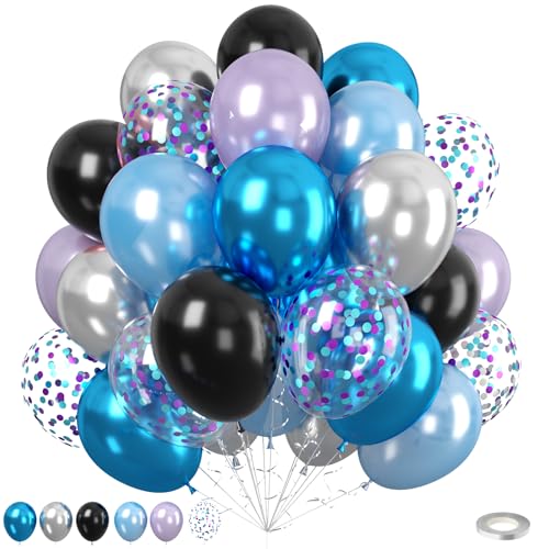 Blau Schwarz Lila Luftballons, 60 Stück Weltraum Luftballons, Metallic Preal Blau Schwarz Silber Ballon Blaugrün Lila Konfetti Ballon für Geburtstag Babyparty Weltraum Themenparty Hochzeit Blau Schwarz Lila Luftballons, 60 Stück Weltraum Luftballons, Metallic Preal Blau Schwarz Silber Ballon Blaugrün Lila Konfetti Ballon für Geburtstag Babyparty Weltraum Themenparty Hochzeit von Saxuxu
