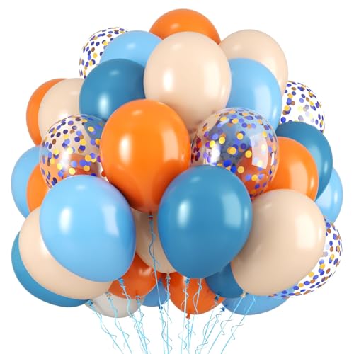 Blaue und orangefarbene Luftballons, 30,5 cm, orangefarben, hellblau, Nude, Aprikose, Konfetti-Ballons für Kinder, Jungen, Partyzubehör, Geburtstag, Babyparty, Party-Dekorationen Blaue und orangefarbene Luftballons, 30,5 cm, orangefarben, hellblau, Nude, Aprikose, Konfetti-Ballons für Kinder, Jungen, Partyzubehör, Geburtstag, Babyparty, Party-Dekorationen von Saxuxu