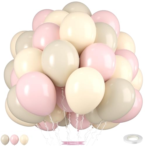 Boho-Luftballons, 30,5 cm, Pastellfarben, Hellrosa und Weiß, Sand, Elfenbein, Nude, Beige, neutrale Luftballons für Kinder, Mädchen, Babyparty, Dekorationen, Geburtstag, Boho, Hochzeit, Braut Boho-Luftballons, 30,5 cm, Pastellfarben, Hellrosa und Weiß, Sand, Elfenbein, Nude, Beige, neutrale Luftballons für Kinder, Mädchen, Babyparty, Dekorationen, Geburtstag, Boho, Hochzeit, Braut von Saxuxu