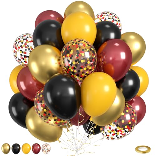 Magische Schulballons, 60 Stück Schwarz Burgunderrot Gold Ballons, Kastanienbraun Gelb Ballon Rot Schwarz Gold Konfetti Ballon für Geburtstag Babyparty Magischer Zauberer Themenparty Hochzeit Magische Schulballons, 60 Stück Schwarz Burgunderrot Gold Ballons, Kastanienbraun Gelb Ballon Rot Schwarz Gold Konfetti Ballon für Geburtstag Babyparty Magischer Zauberer Themenparty Hochzeit von Saxuxu