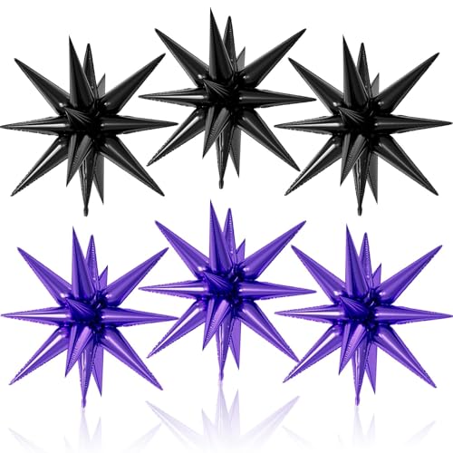 Stern-Luftballons, 55,9 cm, groß, schwarz, lila, Sternballons, Explosionsstern-Mylar-Folienballons, Sternkegel, Ballons, Spike-Ballon für Geburtstag, Abschlussfeier, Hochzeit, Jahrestag, Party, Stern-Luftballons, 55,9 cm, groß, schwarz, lila, Sternballons, Explosionsstern-Mylar-Folienballons, Sternkegel, Ballons, Spike-Ballon für Geburtstag, Abschlussfeier, Hochzeit, Jahrestag, Party, von Saxuxu