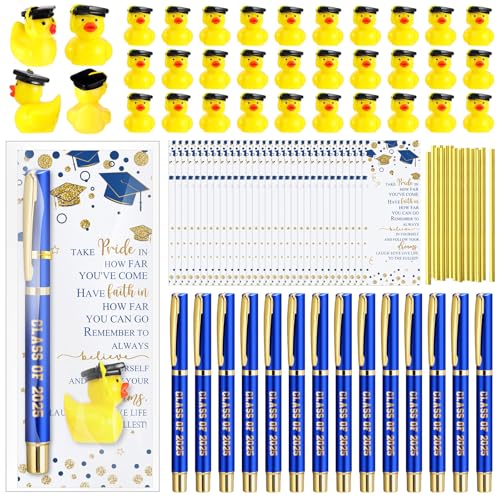 Sayglossy Gelschreiber, Minikartenkappe, Ente aus Kunstharz, für Abschlussfeiern, Partys, Dekorationen, Gastgeschenke für Studenten, 30 Sets von Sayglossy