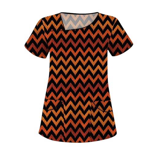Saymany Halloween Kostüm Für Damen Lässig Kasacks Kürbis Halloween-Kostüme Halloween-Kostüm Druck Erwachsene Kostüm Mit Taschen Costume （4-Brown，L） von Saymany