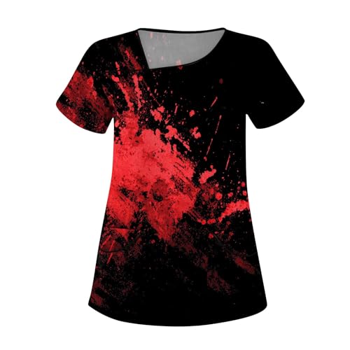 Saymany Helloween Damen Kasack Casual Krankenschwester Kleidung Halloween Kostüm Große Größen Bequem Arbeitskleidung & Uniformen Arzt Kürbis Kostüme V-Ausschnitt Medizinische Uniform (3-Black,XXL) Saymany Helloween Damen Kasack Casual Krankenschwester Kleidung Halloween Kostüm Große Größen Bequem Arbeitskleidung & Uniformen Arzt Kürbis Kostüme V-Ausschnitt Medizinische Uniform (3-Black,XXL) von Saymany