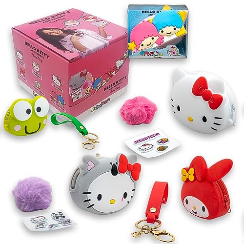 Sbabam Funny Box Hello Kitty Handbag, Handtasche Mädchen mit Aufklebern, Armband Mädchen mit Hello Kitty Plüsch und Zubehör, Mini-Tasche als Geschenke für Mädchen - Spielzeug ab 3 Jahre für Kinder von Sbabam