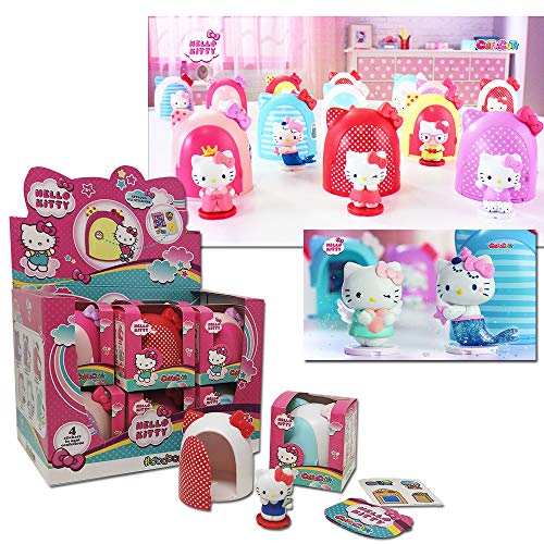 #sbabam Hello Kitty Cuty Cuty, Spiele für Mädchen zum Zeitungskiosk, Spielzeug mit Stickern und Gagdet Original-Zubehör, Figuren mit Haus und Aufklebern, Packung mit 3 Figuren, Geschenkideen by 3 von #sbabam