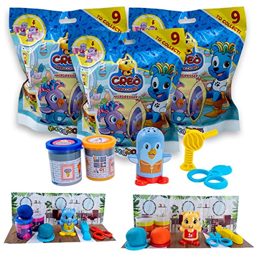 Sbabam Creo Parrucchiere, Knete Set für Kinder, 3er-Pack, Teig Werkzeuge und Formen Knete Zubehör - Spielzeug ab 3 Jahre für Kinder, Jungen, Mädchen von Sbabam