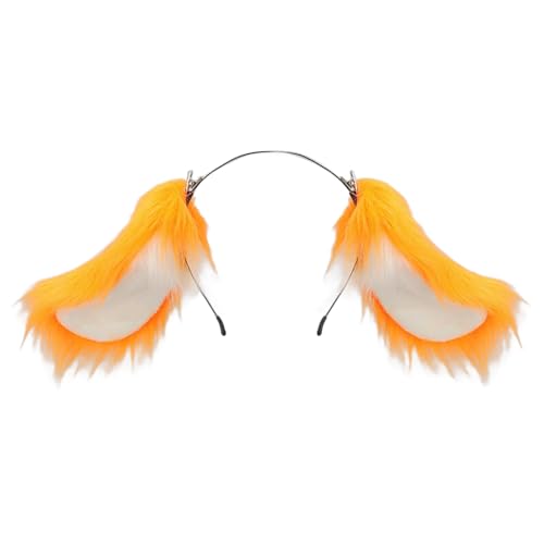 1 x Tierohren-Haarband, Tierschwanz, Hundekostüm, Hundeohren, Stirnband, Kunstpelz, Schwanz, Halloween, Cosplay, Party, Kostüme, Halloween, Cosplay-Kostüm von Sbshiouu