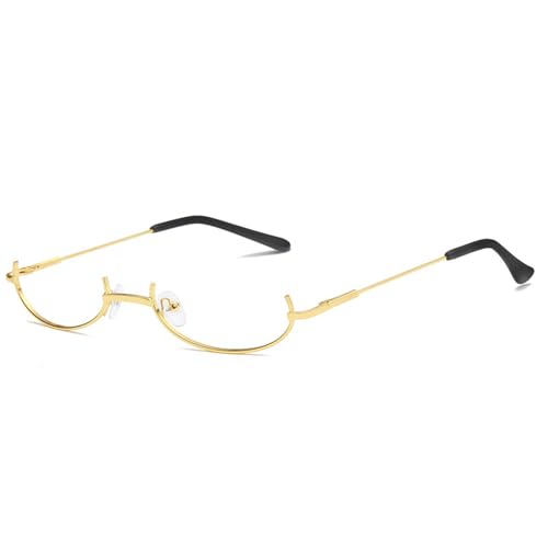 Sbshiouu Gold Silber Rahmen Brille ohne Linse Anime Brille Karneval Brillen für Cosplay und Party Sbshiouu Gold Silber Rahmen Brille ohne Linse Anime Brille Karneval Brillen für Cosplay und Party von Sbshiouu