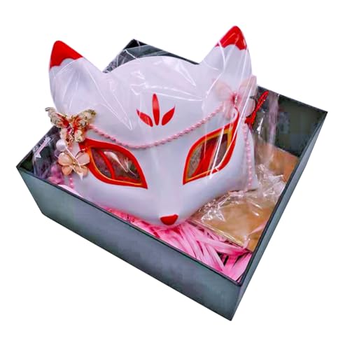 Sbshiouu Katzen Anime Anime Füchse Maskerade Halloween Party Half Face Japanische Cosplay Katzen Maskerade Half Face Anime Füchse Japanisches Cosplay Sbshiouu Katzen Anime Anime Füchse Maskerade Halloween Party Half Face Japanische Cosplay Katzen Maskerade Half Face Anime Füchse Japanisches Cosplay von Sbshiouu