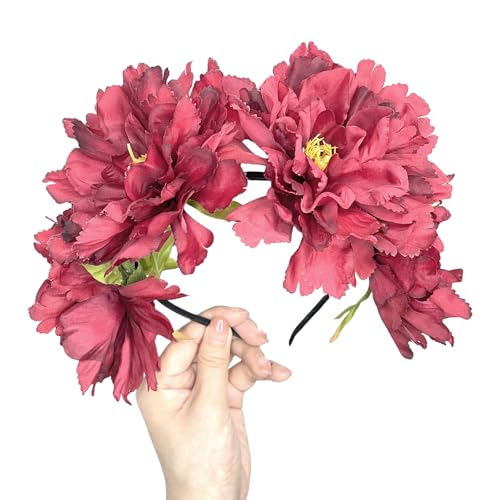Sbshiouu Pfingstrosen-Stirnband, künstliche Blume, Kopfbedeckung, Hochzeit, Party, Foto-Requisiten, Party, Kopfbedeckung, Cosplay Sbshiouu Pfingstrosen-Stirnband, künstliche Blume, Kopfbedeckung, Hochzeit, Party, Foto-Requisiten, Party, Kopfbedeckung, Cosplay von Sbshiouu