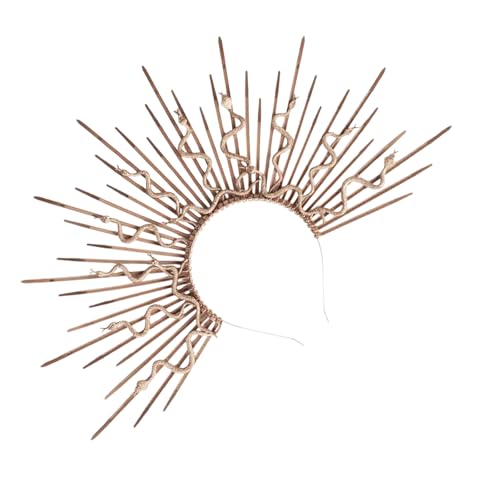 Sbshiouu Punk Schlangen-Stirnband, künstlerischer Haarreif, Punk-Rock-Kopfbedeckung für Cosplay, Unisex, Rock-Spiked-Kopfbedeckung Sbshiouu Punk Schlangen-Stirnband, künstlerischer Haarreif, Punk-Rock-Kopfbedeckung für Cosplay, Unisex, Rock-Spiked-Kopfbedeckung von Sbshiouu