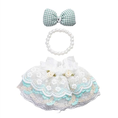 Kleidung für 17 cm große Puppen und Plüschtiere, süßes Kleid mit Kunstperlenkette und Schleife, Dress Up Rock Zubehör, keine Puppen Kleidung für 17 cm große Puppen und Plüschtiere, süßes Kleid mit Kunstperlenkette und Schleife, Dress Up Rock Zubehör, keine Puppen von Sbyzm