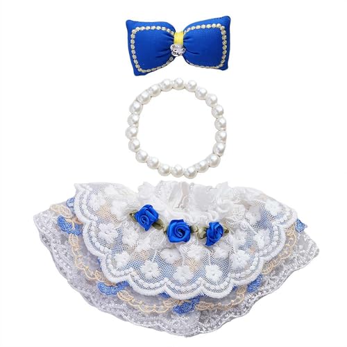 Kleidung für 17 cm große Puppen und Plüschtiere, süßes Kleid mit Kunstperlenkette und Schleife, Dress Up Rock Zubehör, keine Puppen Kleidung für 17 cm große Puppen und Plüschtiere, süßes Kleid mit Kunstperlenkette und Schleife, Dress Up Rock Zubehör, keine Puppen von Sbyzm