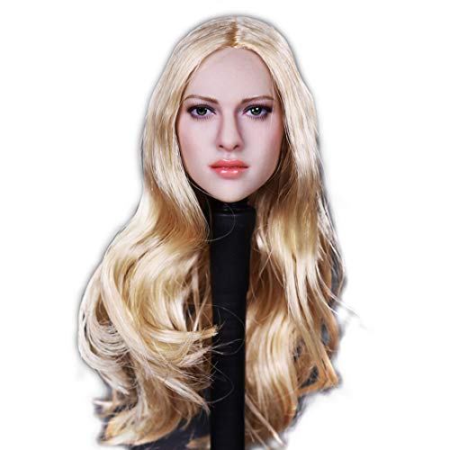 Scakbyer 1/6 Maßstab weiblicher Kopf, Europa Amerika Frauen Puppenkopf kompatibel mit HT, VERYCOOL, TTL und Phicen TBLeague 30,5 cm Körper der Actionfigur – helles Gold, langes lockiges Haar Scakbyer 1/6 Maßstab weiblicher Kopf, Europa Amerika Frauen Puppenkopf kompatibel mit HT, VERYCOOL, TTL und Phicen TBLeague 30,5 cm Körper der Actionfigur – helles Gold, langes lockiges Haar von Scakbyer