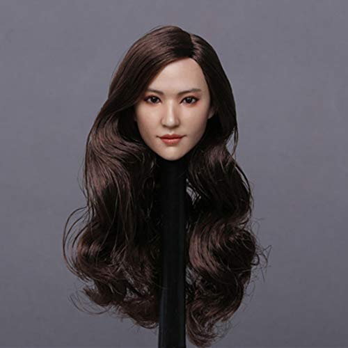 Scakbyer 1/6 Maßstab weiblicher Kopf, asiatischer Frauenkopf, kompatibel mit HT, VERYCOOL, TTL und Phicen TBLeague 30,5 cm Körper der Actionfigur – dunkle Farbe, langes lockiges Haar Scakbyer 1/6 Maßstab weiblicher Kopf, asiatischer Frauenkopf, kompatibel mit HT, VERYCOOL, TTL und Phicen TBLeague 30,5 cm Körper der Actionfigur – dunkle Farbe, langes lockiges Haar von Scakbyer
