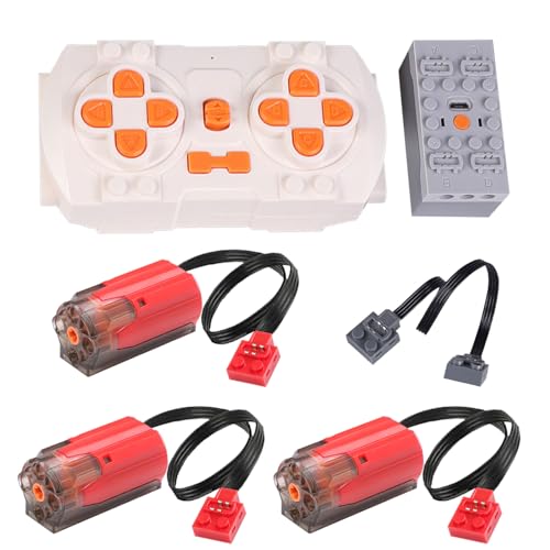 Scakbyer 5St. Red Upgraded Technik Power Function Set kompatibel mit Technic Autos, Include 1 x APP Fernbedienung, 1 x Lithium-Batteriebox, 1 x Steering Motor, 3 x M-Motor Scakbyer 5St. Red Upgraded Technik Power Function Set kompatibel mit Technic Autos, Include 1 x APP Fernbedienung, 1 x Lithium-Batteriebox, 1 x Steering Motor, 3 x M-Motor von Scakbyer