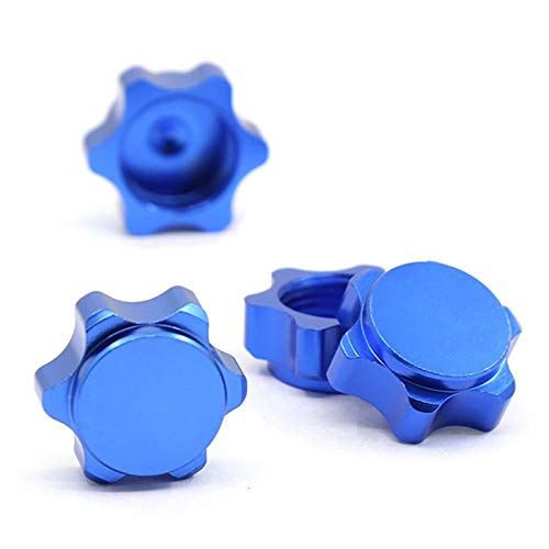 Scalewbin 4 Teilige Aluminium Rad Naben Abdeckung Anti Abdeckung 17 Mm Sechskant Mutter für 1/8 RC Auto, Blau von Scalewbin