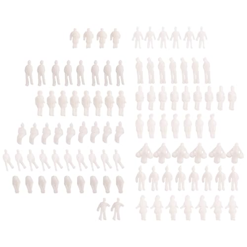 Scalewbin Model People Figures Maßstab 1: 200 Packung Mit Ca. 100 Stück Weiß Assorted Style von Scalewbin
