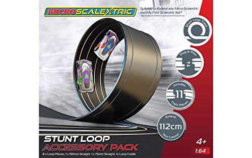 Micro Scalextric Stunt-Streckenerweiterung, Set, Stunt-Looping, Schwarz von Micro Scalextric