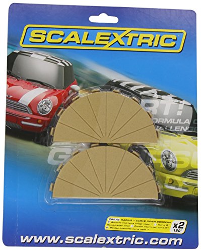 Randstreifen, innen, für Kurve, Radius 1, 180°, 2 Stück von Scalextric