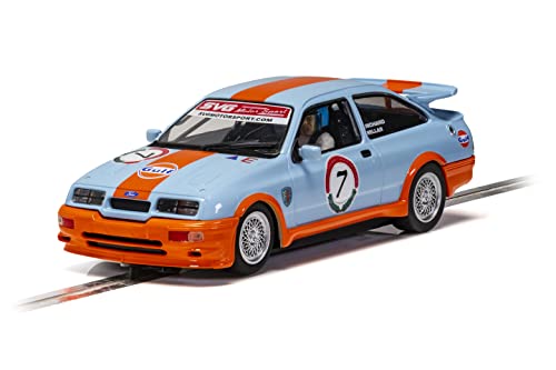 Scalextric C4231 1:32 Ford Sierra RS500 Gulf Edition HD - Slotcar, Rennbahn, Auto für Rennbahn, Rennbahnauto von Scalextric