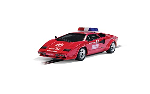 Scalextric C4329 1:32 Lamborghini Countach 1983 Monaco GP - Slotcar, Rennbahn, Auto für Rennbahn, Rennbahnauto, Rennbahn für Kinder, Kinderspielzeug, Zubehör für Kinderrennbahnen von Scalextric