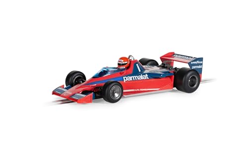 Scalextric C4510 1:32 Brabham BT45 Lauda Italien 1978 HD - Slotcar, Rennbahn, Auto für Rennbahn, Rennbahnauto, Rennbahn, Kinderspielzeug, Zubehör für Rennbahnen, Rot von Scalextric