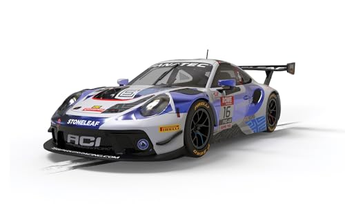 Scalextric C4522 Porsche 911 GT3 R ACI Motorsport Cars – Weltsportmeister/Langstreckenrennen, Mehrfarbig von Scalextric